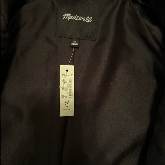 NWT Madewell Estate Cocoon Coat in Insuluxe Fabric in Black - Picture 9 of 13